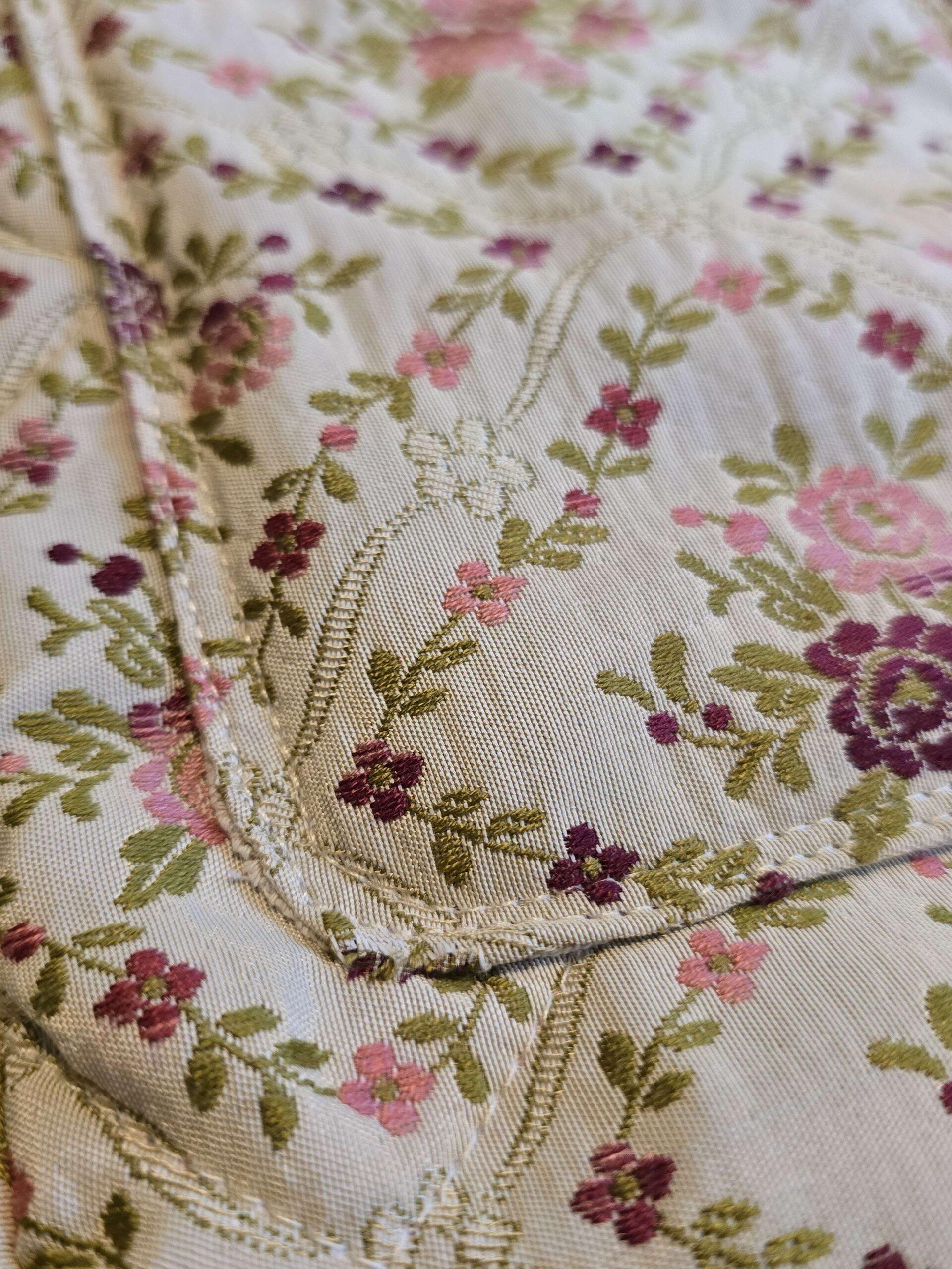 sac bandoulière tissé fleuri et rose, vert, crème bretagne nijichou