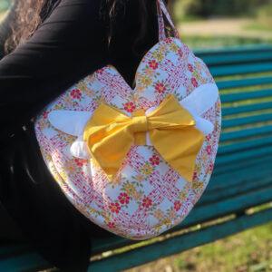 Sac à Main Cœur Ailé , Fait Main en Bretagne