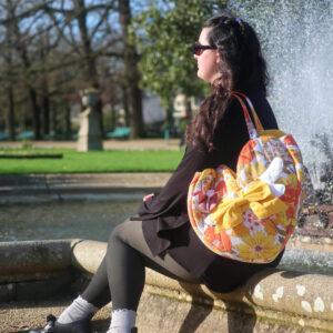 Sac à Main Cœur Ailé , Fait Main en Bretagne