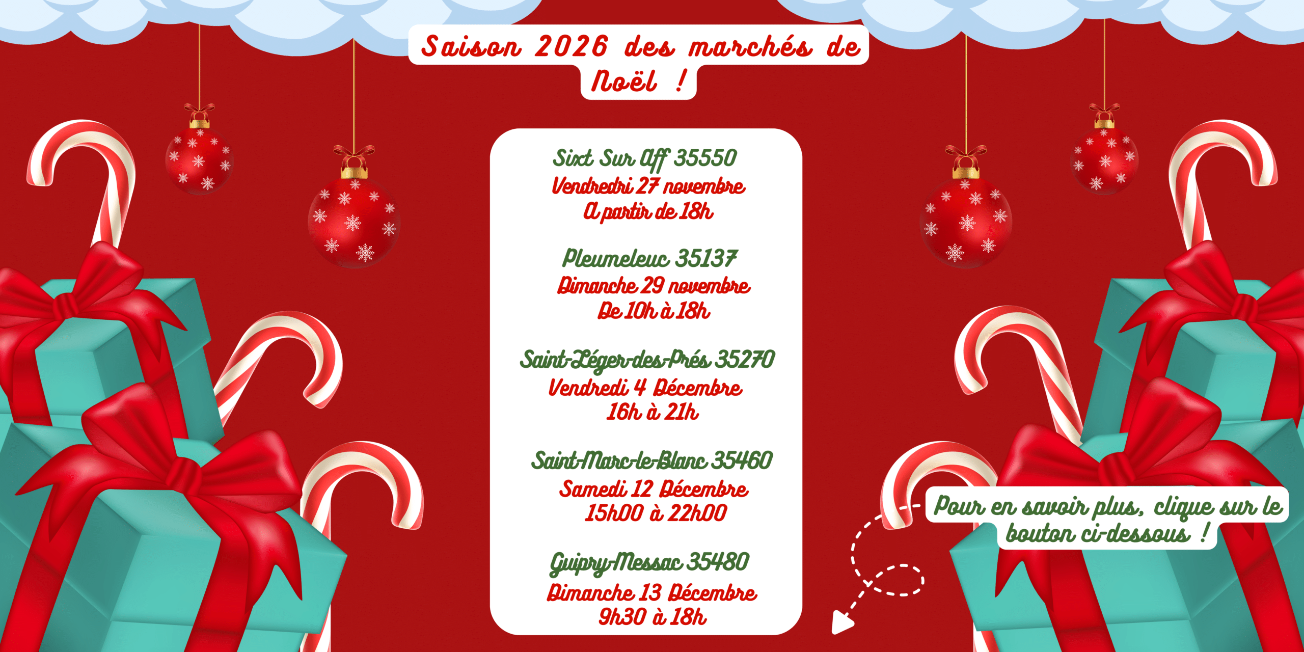 Marché de Noel 2026 35 Nijichou bretagne Pleumeleuc 35137 Saint-Léger-des-Prés 35270 Saint-Léger-des-Prés 35270 Guipry-Messac 35480 Marché de Noel 2026 35 Nijichou bretagne Pleumeleuc 35137 Saint-Léger-des-Prés 35270 Saint-Léger-des-Prés 35270 Guipry-Messac 35480